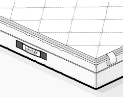 Illustration: Ein Komfortschaum-Topper 200x200 cm auf einer BODYGUARD Matratze