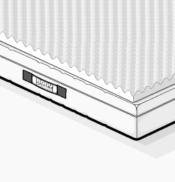 Illustration: Ein Memoryschaum-Topper 200x200 cm auf einer BODYGUARD Matratze