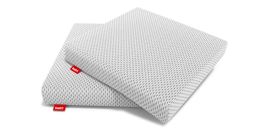 Zwei BODYGUARD Sitzkissen liegen versetzt aufeinander.