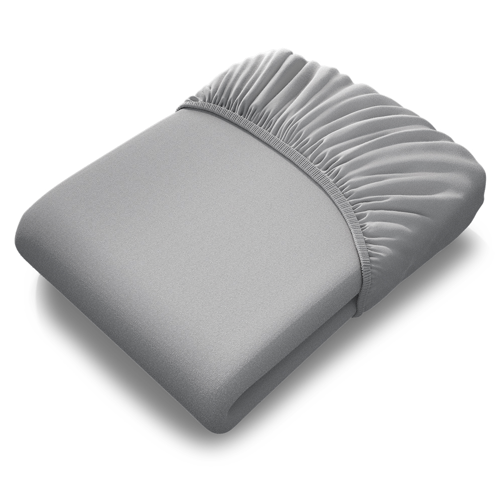 bett1.de BODYGUARD Spannbettlaken extra hoch 90-100x220 silber